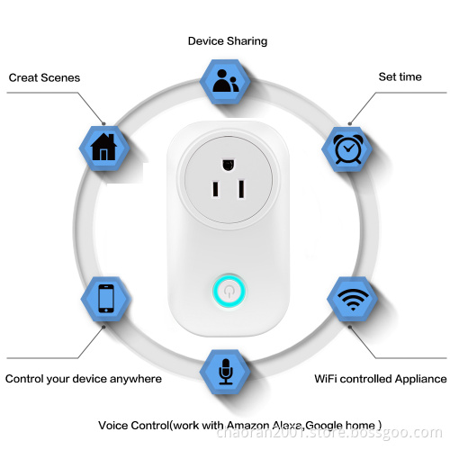 Google Home Amazon Alexa Controlled Socket Smart Outlet Mini Wifi Plug